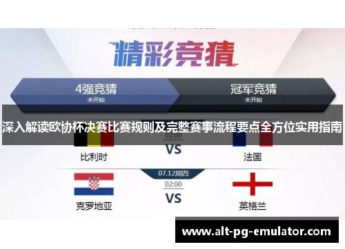 深入解读欧协杯决赛比赛规则及完整赛事流程要点全方位实用指南
